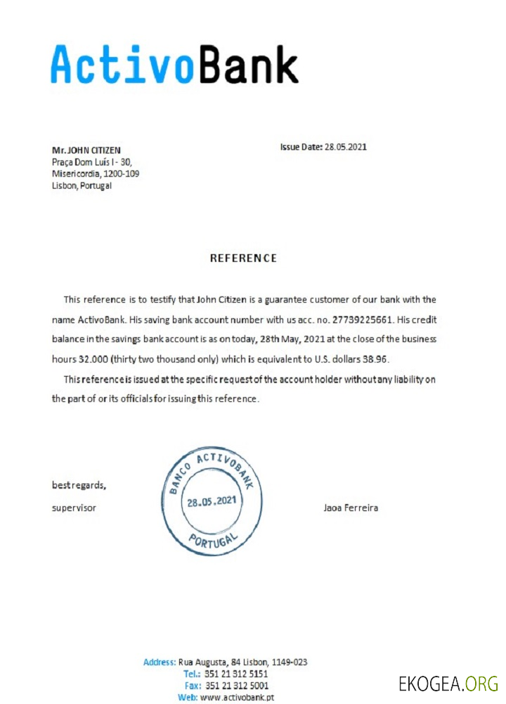 Portugal , Activobank , reference